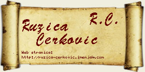 Ružica Čerković vizit kartica
